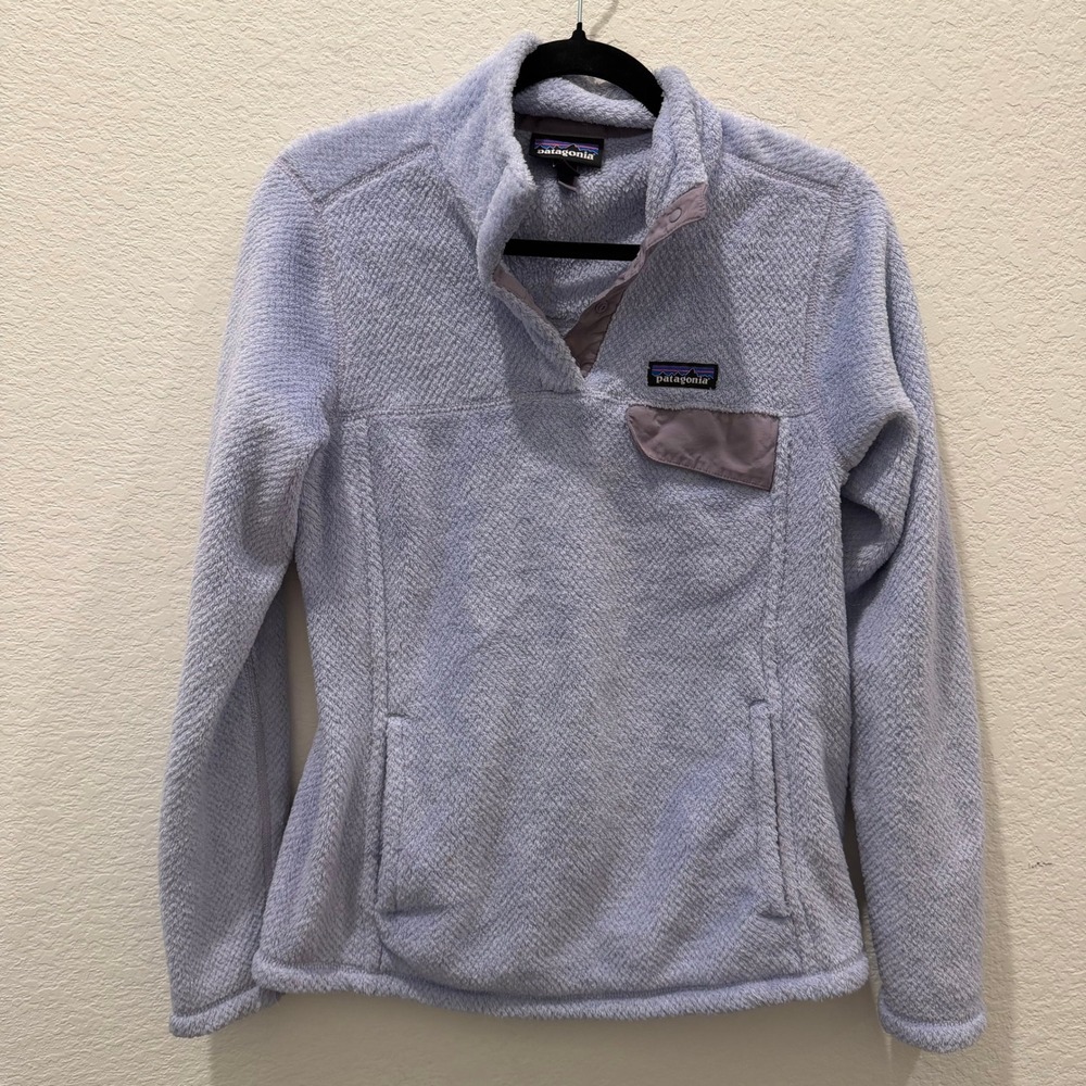 Patagonia Re-Tool Snap-T Pullover Fleece Lavender Blue Polartec 25442 Medium
